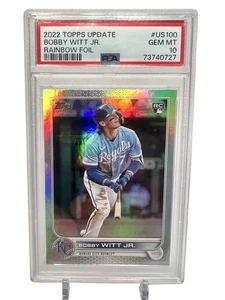 2022 Topps Update True RC Rainbow Foil #US100 Bobby Witt Jr. PSA 10 Royals - Bild 1 von 2