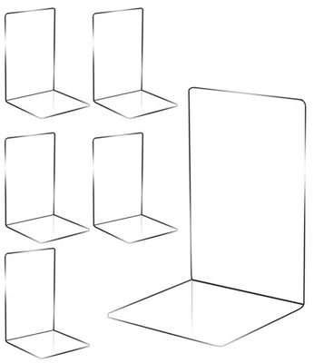 Buchstütze, 6 Stück klarer Acryl-Buchstützen, rutschfestes Silikon, für Schul... - Bild 1 von 4