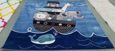 Alfombra AZUL/GRIS 6'-7" x 6'-7" defecto, precio reducido 1172791535 CRK121B-7SQ Foto 1 de 4