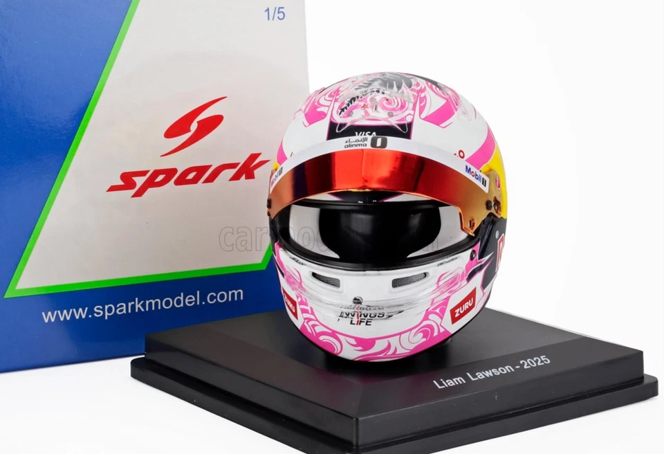 1:5 Helmet -- Liam Lawson - 2025 Season -- Racing Bulls -- Spark F1 - image 1 of 4