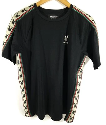 Camiseta negra Playboy By PacSun Logo Tape talla mediana Foto 1 de 3