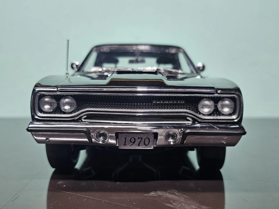 GMP 1/18 1970 Plymouth Road Runner Black RARE G1803109 - Immagine 1 di 4