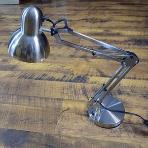 Intertek Desk Lamp MTSL1003AYS Silver Metal Adjustable LED Tested - Picture 1 of 9