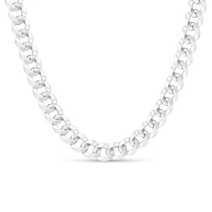 10.5mm 925 Sterling Silver Cuban Curb Link Chain Necklace 20 inch - Picture 1 of 7