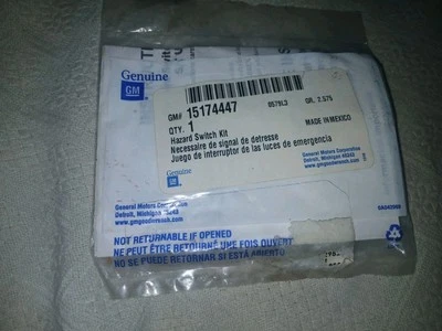 INTERRUPTOR DE ADVERTENCIA DE PELIGRO 1998-2005 Chevy Blazer GMC Sonoma, OLDS Bravada 15174447 Foto 1 de 4