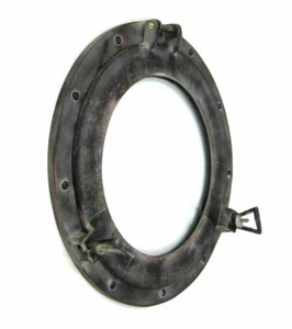 Schiffsbullaugenfenster 15" Aluminium Antik Bronze Oberfläche Glas Runde Wanddekoration - Bild 1 von 2