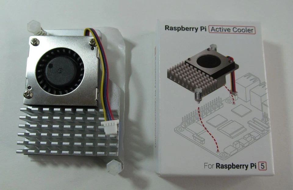 Raspberry sc1148 pi 5 active cooler aluminum heatsink cooling fan