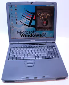 Baldur's Gate Vintage Gaming Windows 98 Portatile Toshiba Satellite Pro 4600 40 GB - Foto 1 di 24