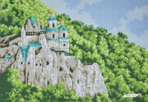 Bead Embroidery Kit Svyatohorsk Lavra DIY Stamped Bead Needlepoint Beadwork b583 - Picture 1 of 23