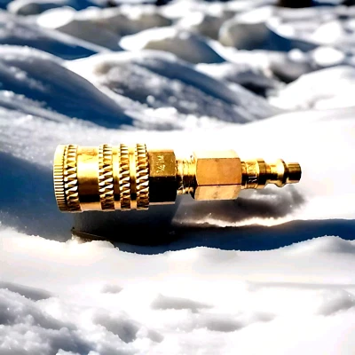 Two merlin 1/4" male brass industrial coupler and 1/4" plug coupler - Image 1 of 4