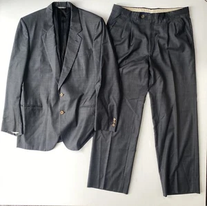 Saks Fifth Avenue Passport Loro Piano Suit Wool Grey Made In Italy 42 Drop Fit - Picture 1 of 15
