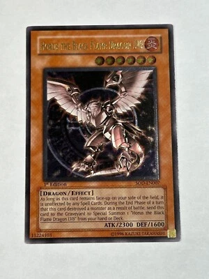 YUGIOH Horus the Black Flame Dragon LV6 SOD-EN007 Ultimate 1st MISPRINT BACK - Image 1 of 4