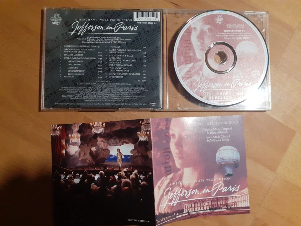 CD Richard Robbins (Composer) Jefferson in Paris O.S.T. FILMMUSIK ANGEL 1995 - Bild 1 von 1