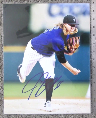 JON GRAY ROCKIES MLB 11x14" COLOR GLOSSY PHOTO ORIGINAL AUTOGRAPH SIGNED - Image 1 of 3