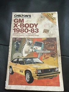 GM REPAIR MANUAL X-BODY 1980-1983 CHEVROLET CITATION BUICK SKYLARK PONTIAC OLDS - Bild 1 von 2