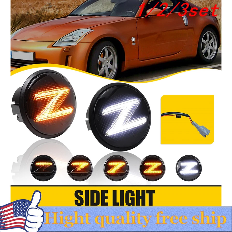 2/4x para Nissan 350z Z33 370Z Z34 09-20 2003-2009 marcador LED lateral intermitente Foto 1 de 1
