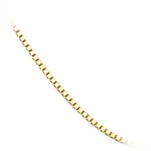 14k 17.5" long x 0.55mm wide Yellow Gold Italian Baby Box Chain  - Picture 1 of 2