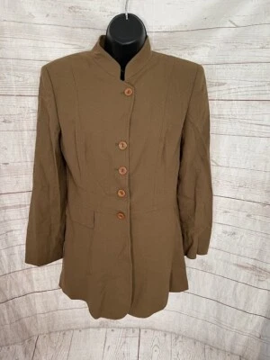 Traje pantalón caqui de dos piezas para mujer Anne Klein II Foto 1 de 4