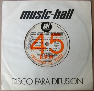 GEORGE HARRISON 45 PROMO This Song SOUTHAMERICA 7" Ed. 1976 Spanish Titles - Picture 1 of 3