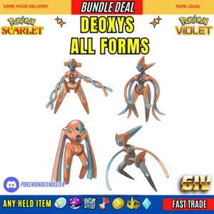 Pokemon Scarlet And Violet - ✨DEOXYS ALL FORMS ✨6IV✨BUNDLE⭐️ - Picture 1 of 3