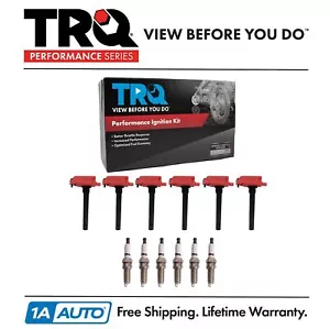 TRQ Ignition Coils & Spark Plugs Kit Fits 2016-2021 Chrysler Dodge Jeep Ram - Picture 1 of 8