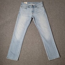 HOLLISTER Slim Straight Fit Denim Jeans Mens 30.5x30.5 Light Wash