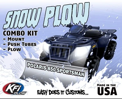 Polaris 850 Sportsman - 2009-2024 KFI ATV 60" Snow Plow Combo Kit - Image 1 of 4