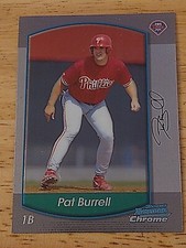 2000 Bowman Chrome Philadelphia Phillies Baseball Card #300 Pat Burrell RC