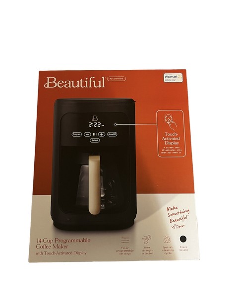 Bella 12 Cup Programmable Coffee Maker, Up to 24 Hours, Gray/Silver TESTED Photo Related