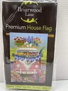 Briarwood Lane Premium House Flag Peace Van 28"x40" - Picture 1 of 2