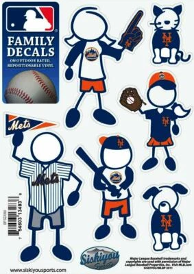 New York Mets Outdoor Rated Vinyl Family Decals MLB Licensed Baseball - Image 1 of 3