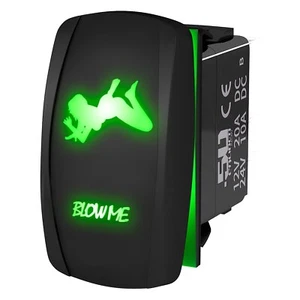 Rocker Switch Hot Girl Blow Me On/Off UTV RZR Maverick X3 YXZ1000R Ranger Green - Picture 1 of 10