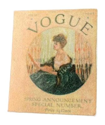 Bambole Casa Vogue Moda Rivista Cover Miniatura Studio Accessorio 1:12 Scala - Immagine 1 di 4