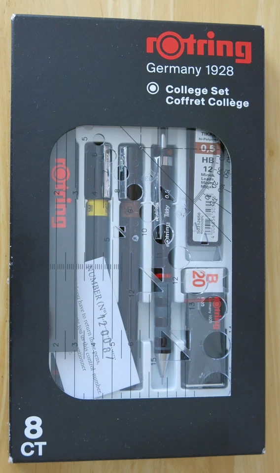 Rotring Isograph Tuschefüller College Set Germany 1928 0,25/0,35/0,50mm usw. - Bild 1 von 1