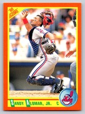 1990  Score Rookie & Traded #18T Sandy Alomar, Jr. Cleveland Indians