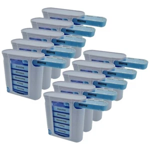 10 piece pill box deluxe pill box medication dispenser medication box pill - Picture 1 of 1