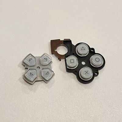 Official OEM SILVER Sony PSP 2000 Right Button Rubber & Dpad Set - Image 1 of 2