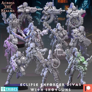 Enforcer Divas Full Set | Across the Realms | RPG Wargaming 3D Printed Miniature - Picture 1 of 2