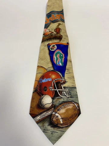 NCAA Florida Gators Football Men’s Necktie 100% Silk. Official Eagles Wings NWT Cover