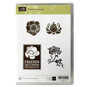 Stampin Up Cling Stamp Set Friends Never Fade Stampin' Up! Craft Scrapbook - Picture 1 of 7