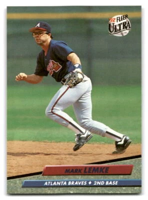 Mark Lemke 1992 Ultra Baseball #165 Atlanta Braves - Image 1 of 2