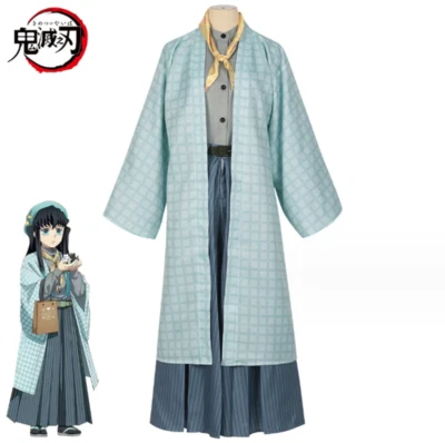 Anime Demon Slayer Tokitou Muichirou Cosplay Full Suit Uniform Party Costumes  - Image 1 of 4