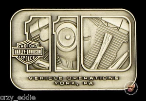 HARLEY DAVIDSON 110TH ANNIVERSARY YORK VEHICLE OPERATIONS PIN SUPER RARE - Picture 1 of 3