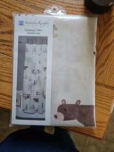 Saturday Knight Camping Critters Fabric Shower Curtain 70 x 72 - Forest Animals - Picture 1 of 2