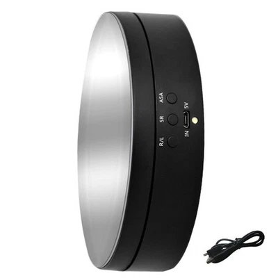Black 360° Electric Rotating Display Stand Jewelry Photography Show Holder nz - Image 1 of 4