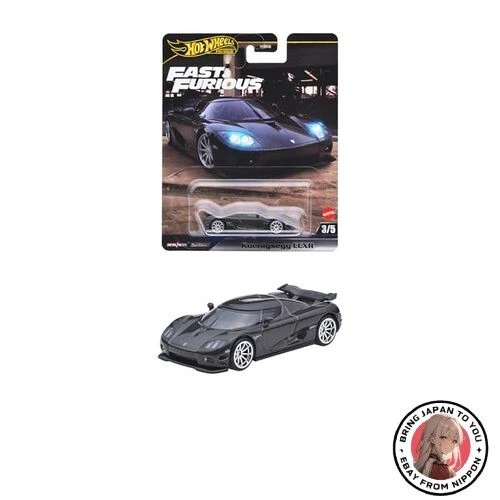 New Hot Wheels Fast & Furious Koenigsegg CCXR Vehicle Toy Ages 3 and Up Black - Image 1 of 1