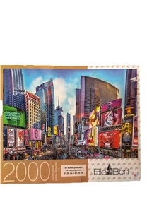 NEW! Big Ben 2000 Piece Jigsaw Puzzle ~ Time Square ~ Looking South, Manhattan - Picture 1 of 3