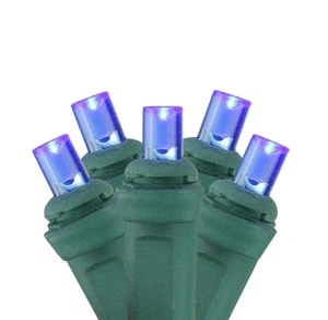 Northlight 4' x 6' Blue LED Net Style Christmas Lights - Green Wire - Picture 1 of 4