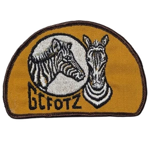 Zebra Patch GCFOTZ Embroidered Badge 1970s Vintage - Picture 1 of 15