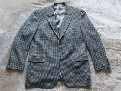 Blazer De Colección Nordstrom Joseph Abboud Para Hombre Gris Seda Lana Pata de Gallo | 44L Foto 1 de 4